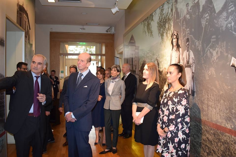 The Duke of Kent Edward at the Museum of the Macedonian Struggle